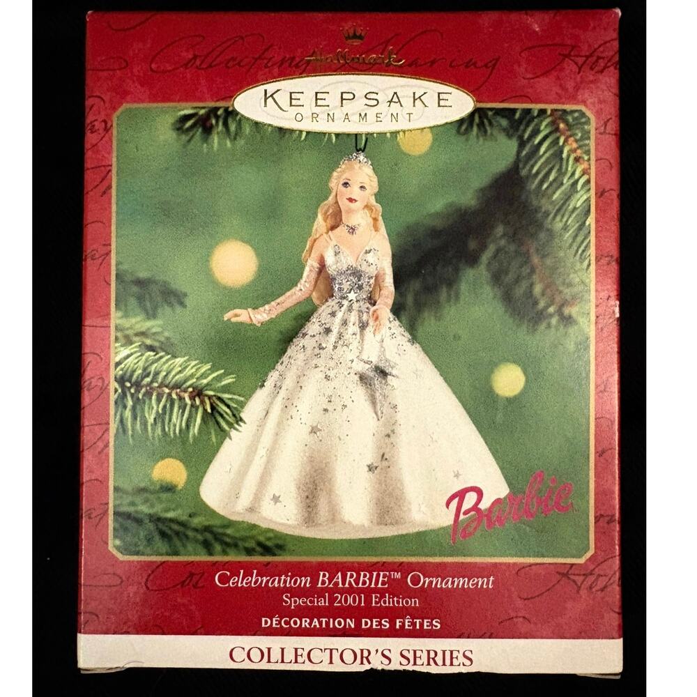 Barbie Hallmark 2001 Limited Edition Christmas Holiday Ornament IN BOX